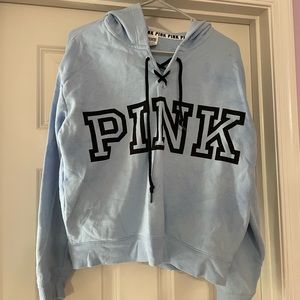 PINK Victoria’s Secret baby blue hoodie/pullover